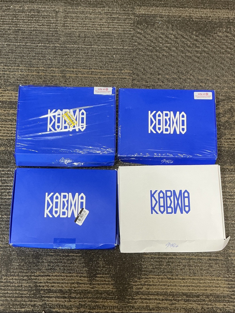 Set of 4 UNSEALED/ Partially Sealed Stray Kids Karma CD